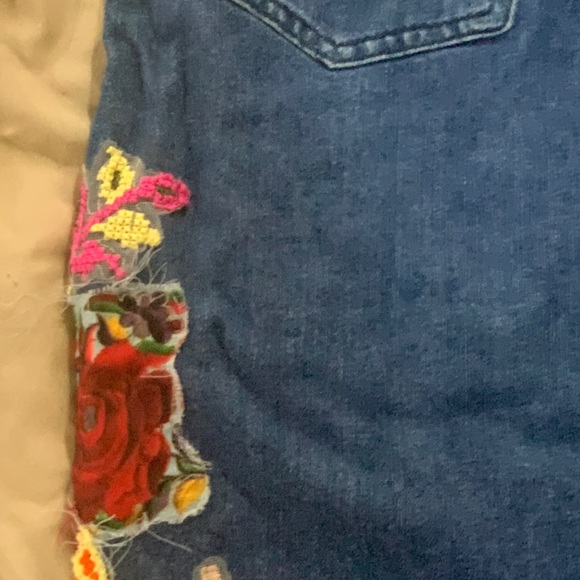 Anthropologie Gardener’s Denim Embellished Skirt Cecilia Prada P/S - Picture 6 of 14